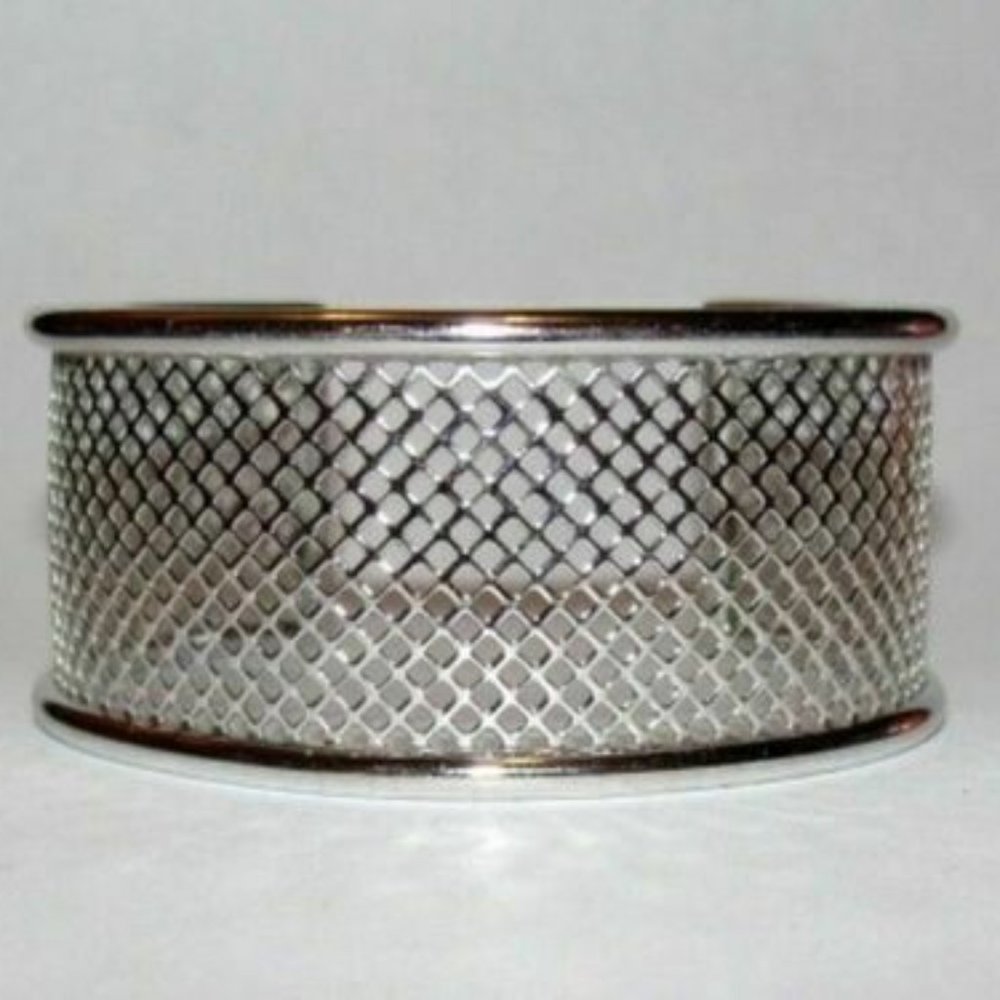 Sterling Silver Fish Net Cuff Bracelet